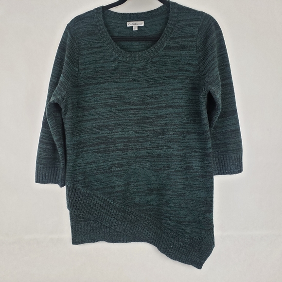 Croft And Barrow Womens Sweatshirt knit Asymmetric Size Large - Picture 1 of 4